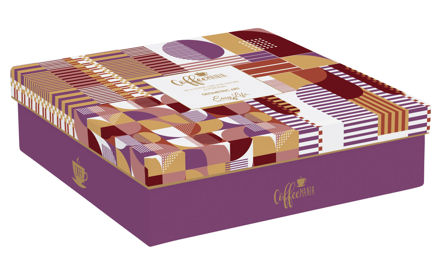 set 6 tazzine GEOMETRIC ART