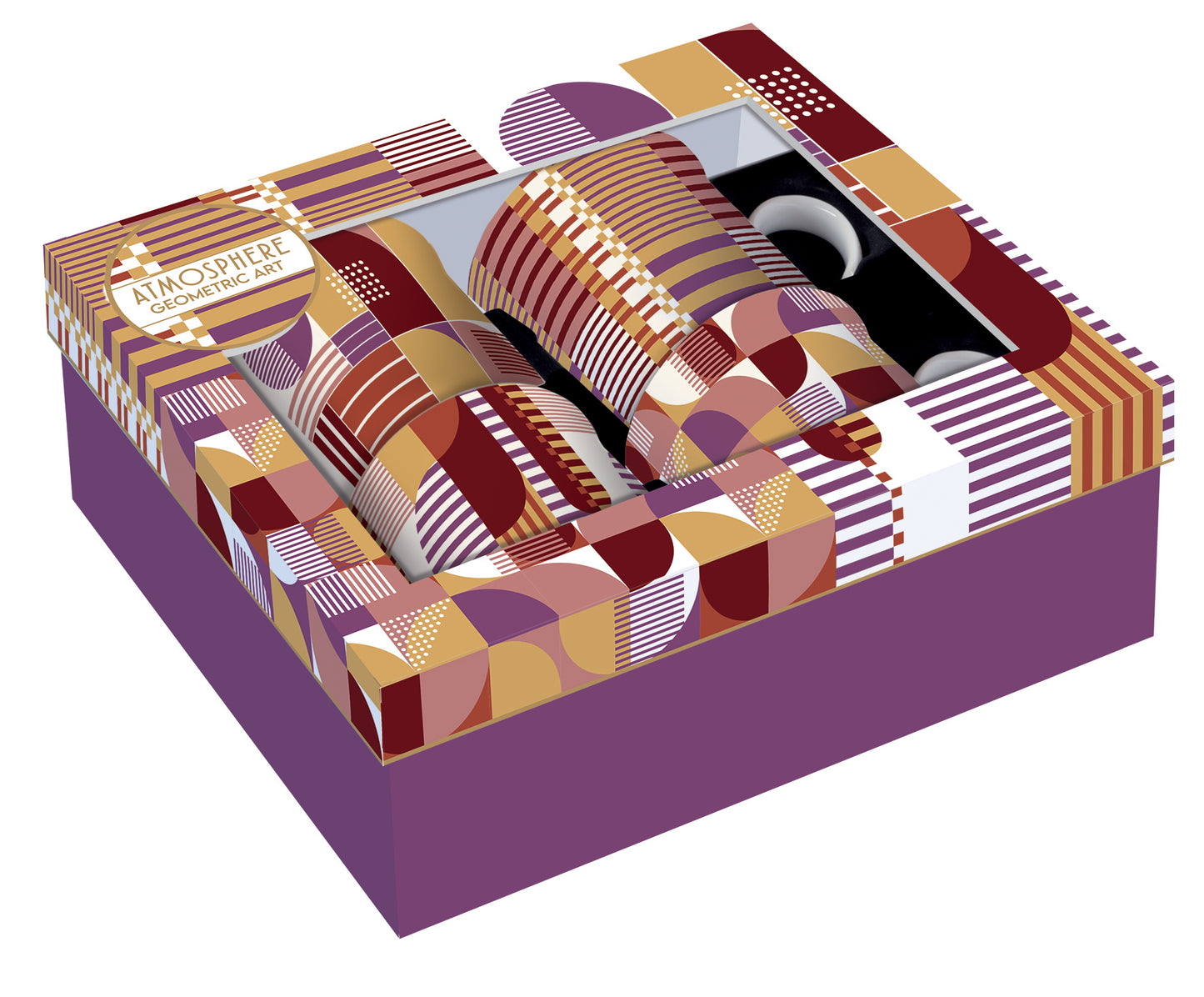 Set 4 mug GEOMETRIC ART