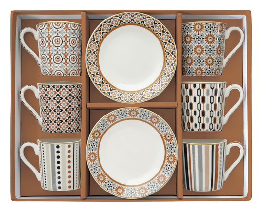 Set 6 tazzine GEOETHNIC