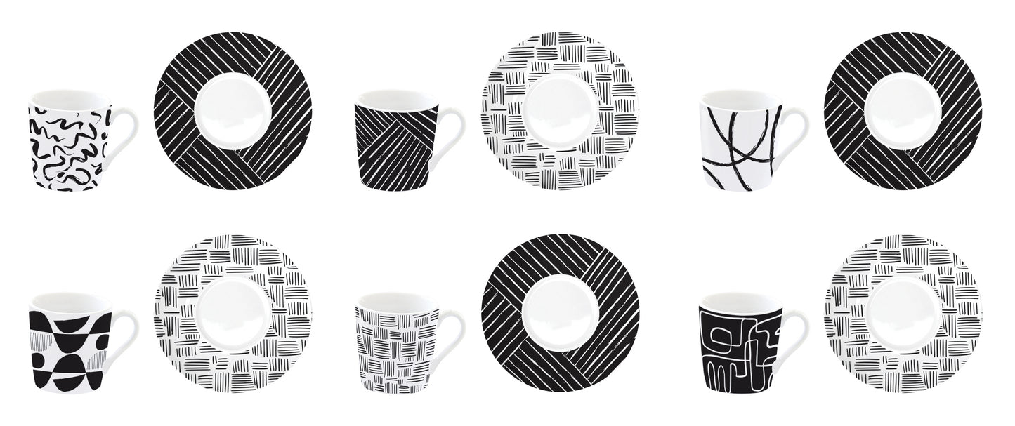 Set 6 tazzine Graffiti