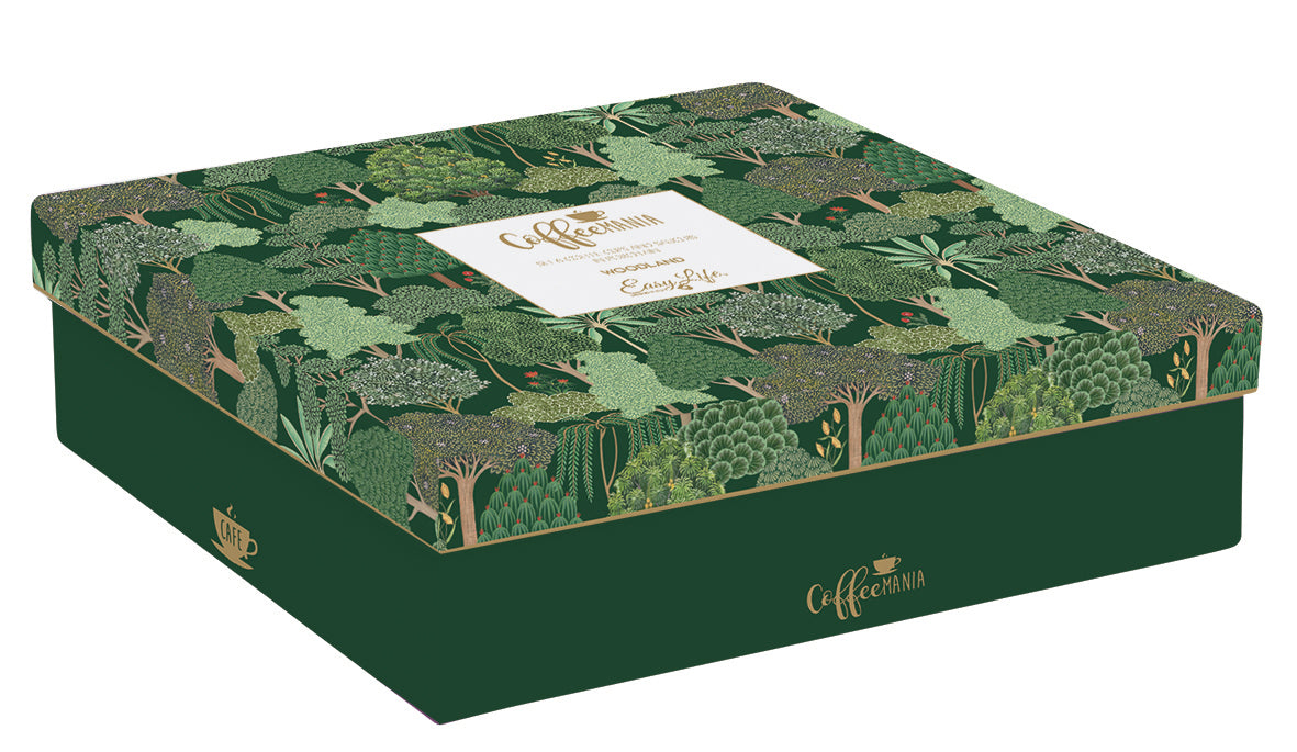 Set 6 tazzine WOODLAND