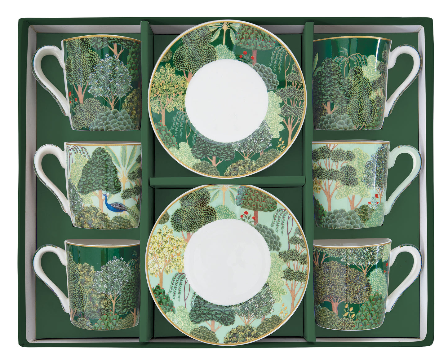 Set 6 tazzine WOODLAND