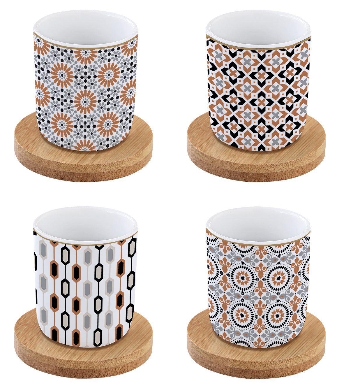 Set 4 bicchierini caffè GEOETHNIC