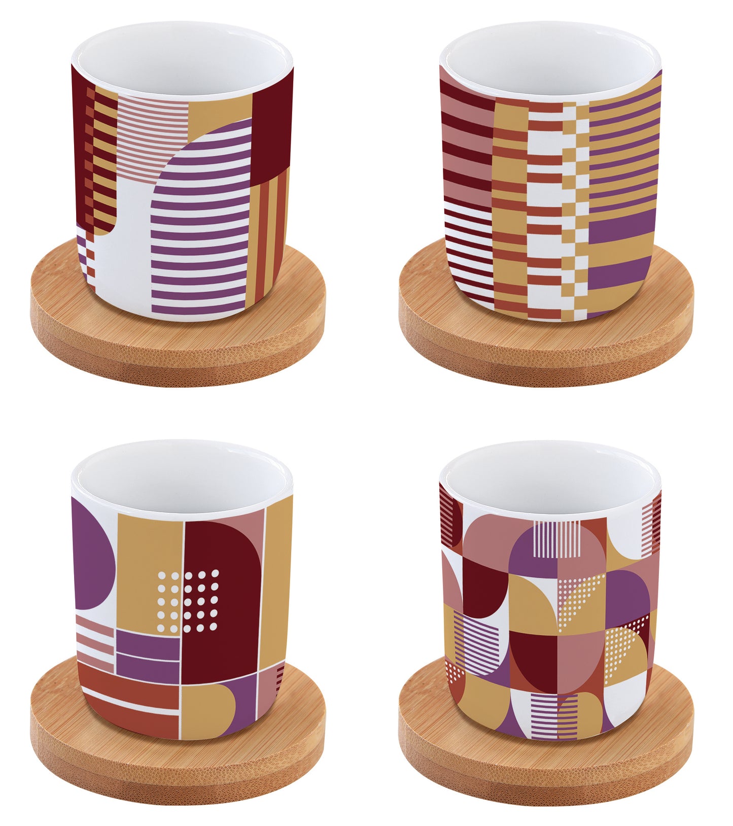 Set 4 bicchierini caffè GEOMETRIC ART