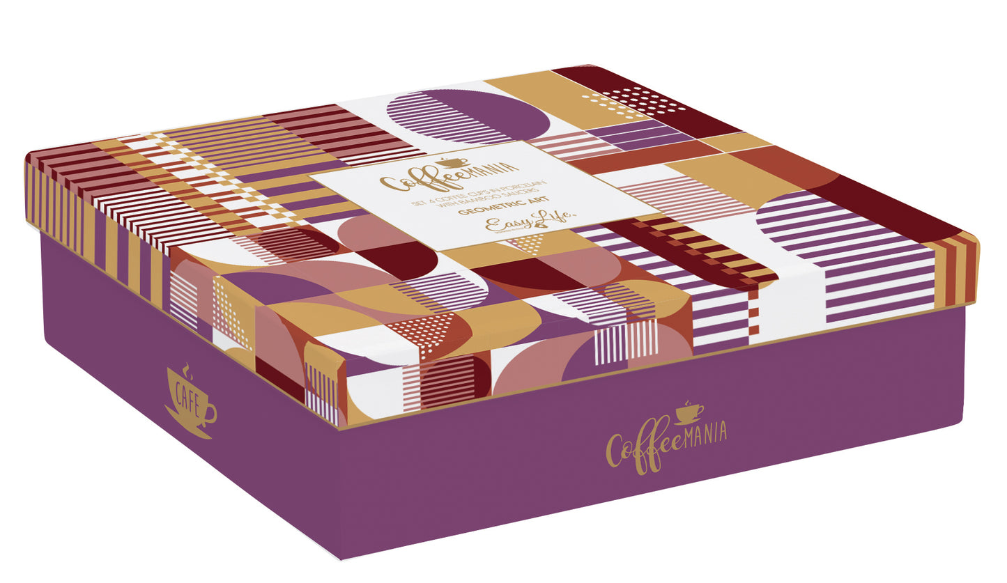 Set 4 bicchierini caffè GEOMETRIC ART