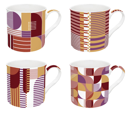 Set 4 mug GEOMETRIC ART