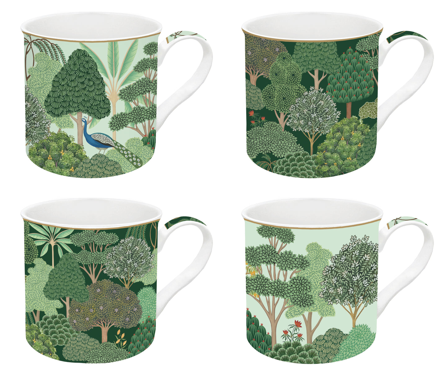 Set 4 mug WOODLAND
