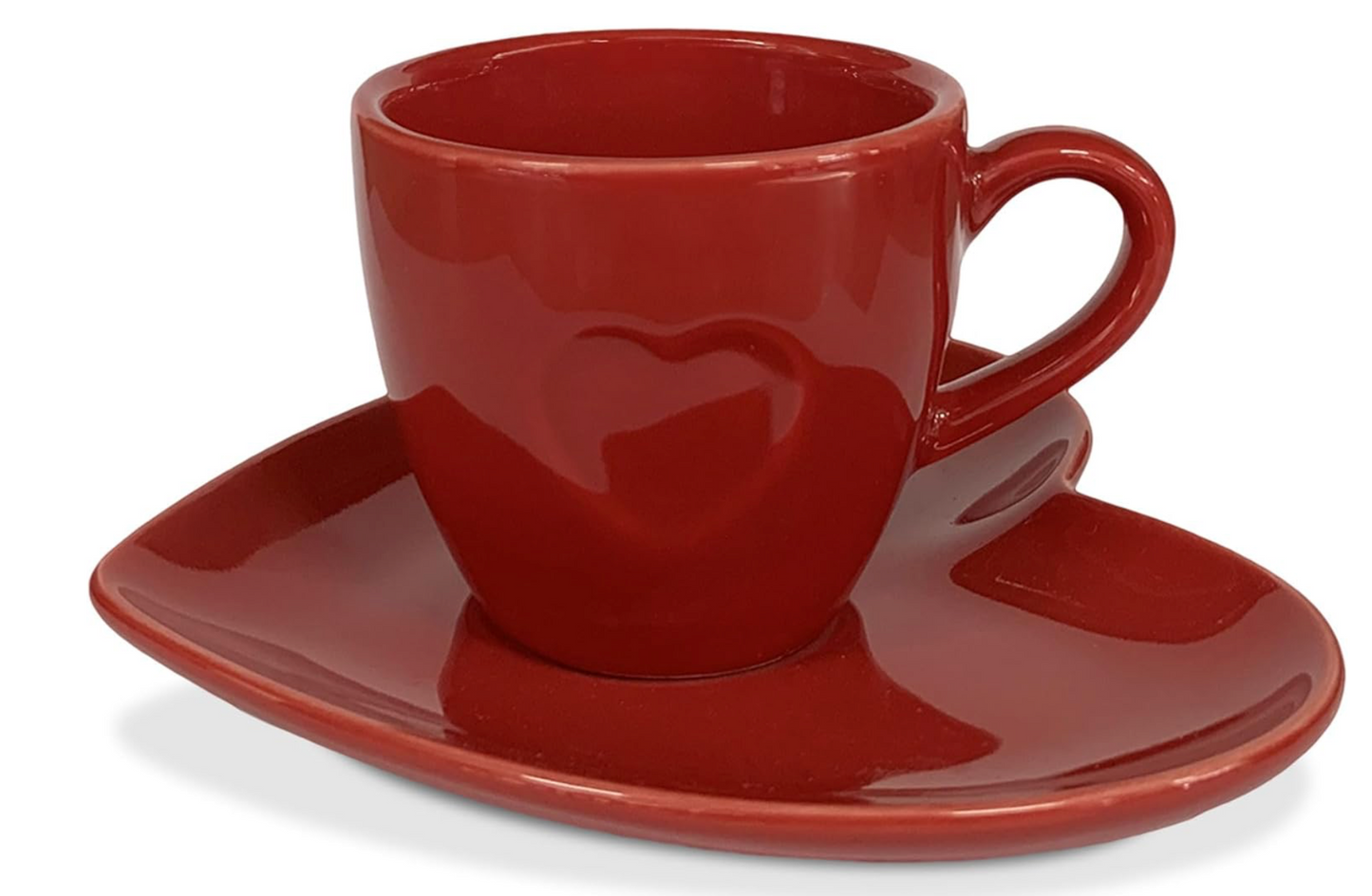 Tazzina da caffè con piattino a Cuore Ceramica