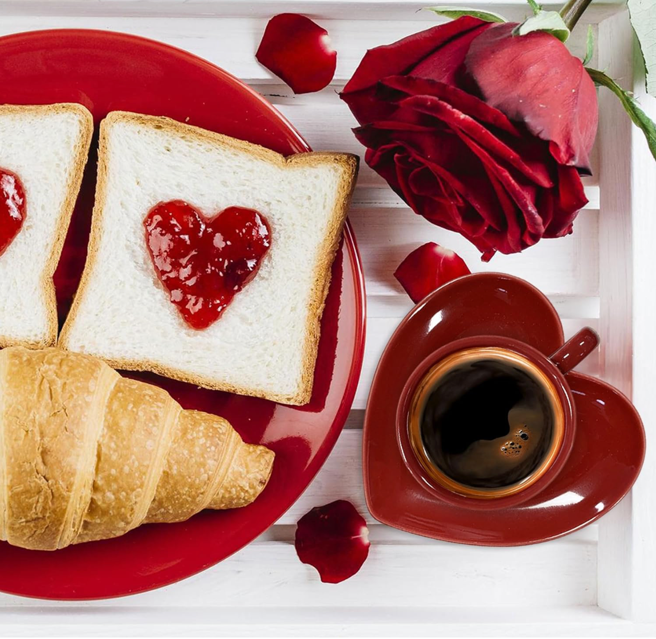 Tazzina da caffè con piattino a Cuore Ceramica