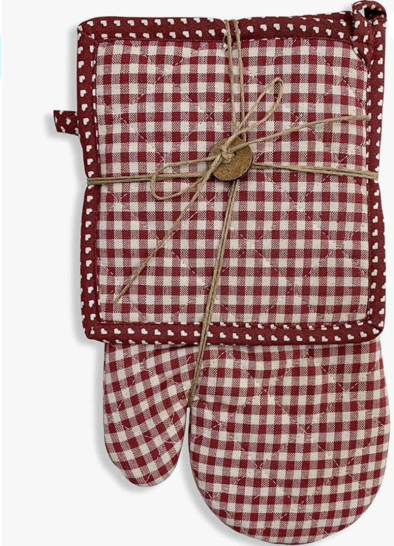 Set Guantone e presina Idea Regalo Cuori Tati