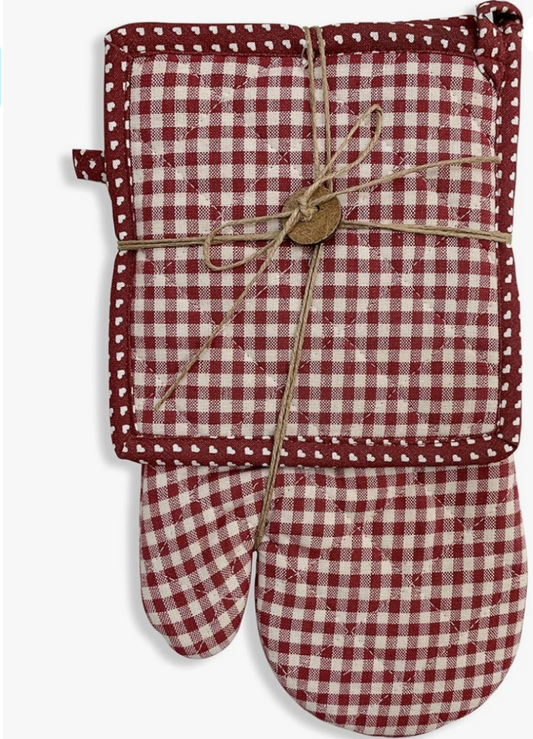 Set Guantone e presina Idea Regalo Cuori Tati